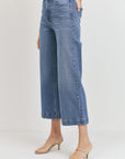 The Brandy Cropped Wide Leg Jeans by Just Black Denim