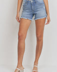 The Marla Frayed Hem Shorts by Just Black Denim