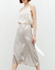 The Ichika Petal Satin Slip Skirt