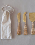 The Rattan Cheese Knives Set