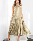 The Victoria Tiered Halter Maxi Dress