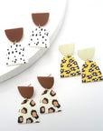 The Embossed Geo Drop Earrings