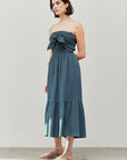 The Ximena Tie Front Midi Dress