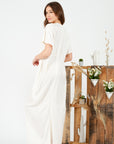 The Hydrangea Pleated Maxi Dress