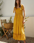 The Sunset Polka Dot Maxi Dress