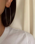 The Matriarch Elongated Hoops by Points Jewelry