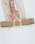 The Woven Straw Resin Buckle Belt
