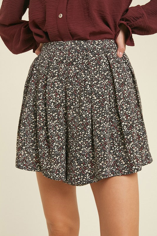 The Madeline Floral Pleated Shorts