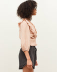 The Cassie Smocked Ruffle Top