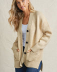 The Seneca Oatmeal Boyfriend Cardigan