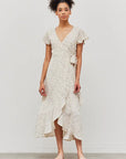 The Viviana Ruffle Hem Wrap Dress