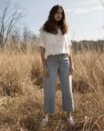 The Shari Cropped Wide Leg Denim by OAT NY
