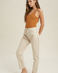 The Olive Henley Racerback Tank