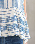 The Mylie Striped Open-Back Top