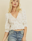 The Sunflower Eyelet Top