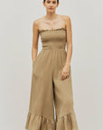 The Lara Gauze Smocked Jumpsuit
