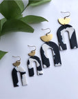 The Cow Print Arch Earrings by Earth + Clay Collective
