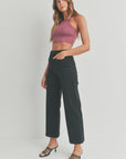 The Raley Patch Pocket Wide Leg Jeans