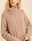 The Karmen Turtleneck Chenille Sweater