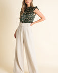 The Lillian Floral Flutter Sleeve Top