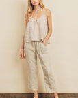 The Ayla Striped Eyelet Cami