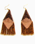 The Beaded Graphic Fringe Earrings by Altiplano