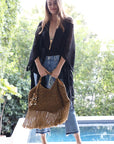 The Flynn Macrame Cowrie Shell Bag
