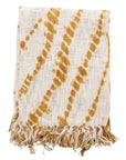 Mustard Tie Dye Throw