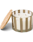 The Fresco Striped Glass Candle