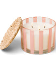 The Fresco Striped Glass Candle