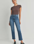 The Adele Classic Straight Leg Jeans by Just Black Denim