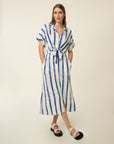 The Alienor Striped Woven Dress by FRNCH
