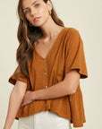 The Annabelle Lace Button Down Top