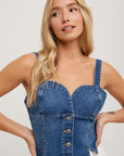 The Belisse Denim Crop Top
