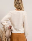 The Bishop Puff Sleeve Cardigan