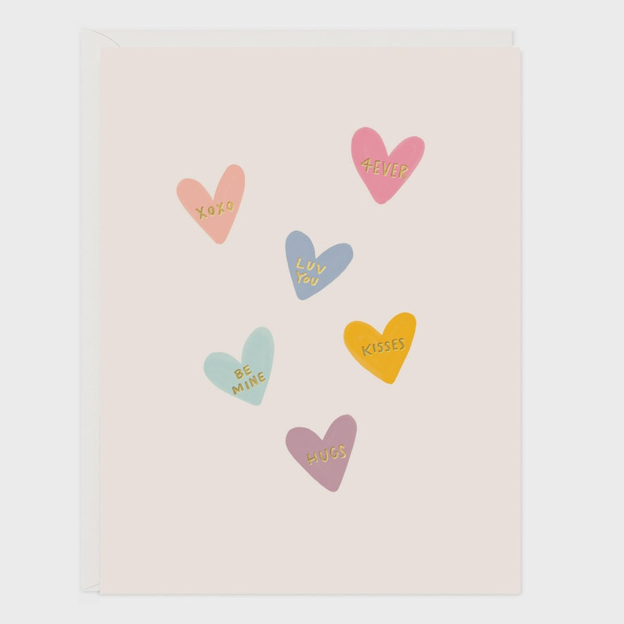 The Conversation Hearts Card
