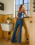 The Dani Blue Denim Top + Pants Set