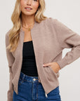 The Elena Knit Bomber Jacket