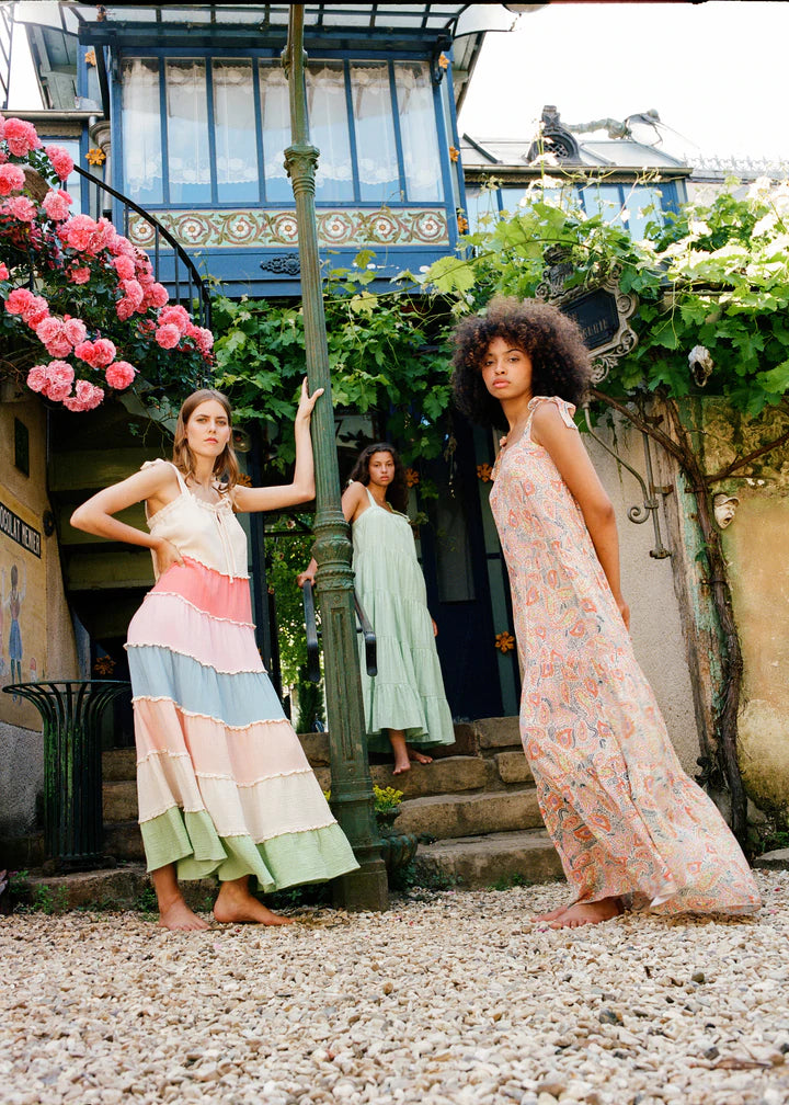 The Laurel Woven Maxi Dress by FRNCH