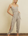 The Cheetah Print Tie-Ankle Jumpsuit