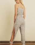 The Cheetah Print Tie-Ankle Jumpsuit