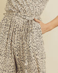 The Cheetah Print Tie-Ankle Jumpsuit