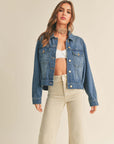 The Fanda Pleated Denim Jacket