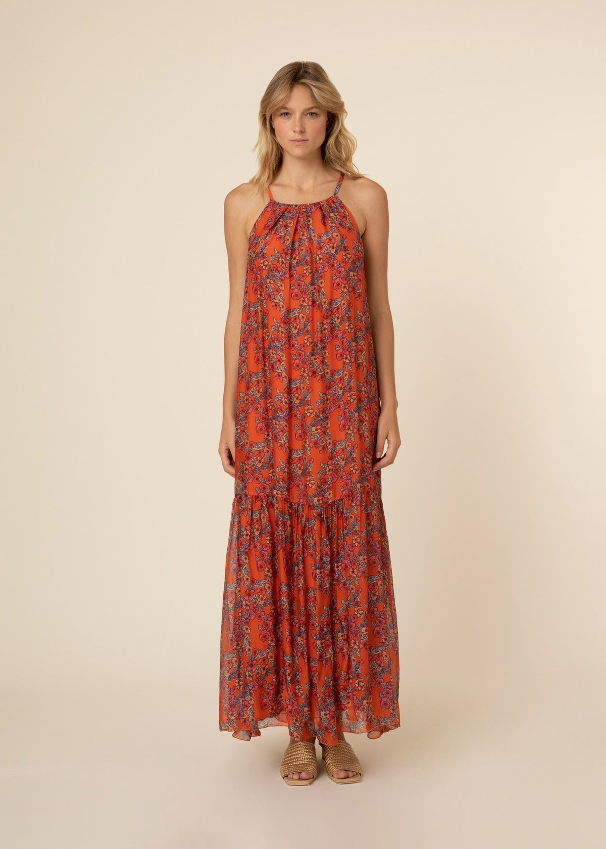 The Diana Woven Maxi Dress by FRNCH