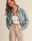 The Haddi Raw Edge Denim Jacket
