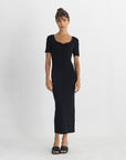 The Hara Ribbed Midi Dress
