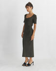 The Hara Ribbed Midi Dress