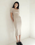 The Hara Ribbed Midi Dress