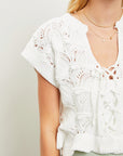 The Harper Lace Up Sweater Top