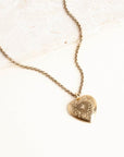 Floral Heart Charm Necklace by Michelle Starbuck Designs